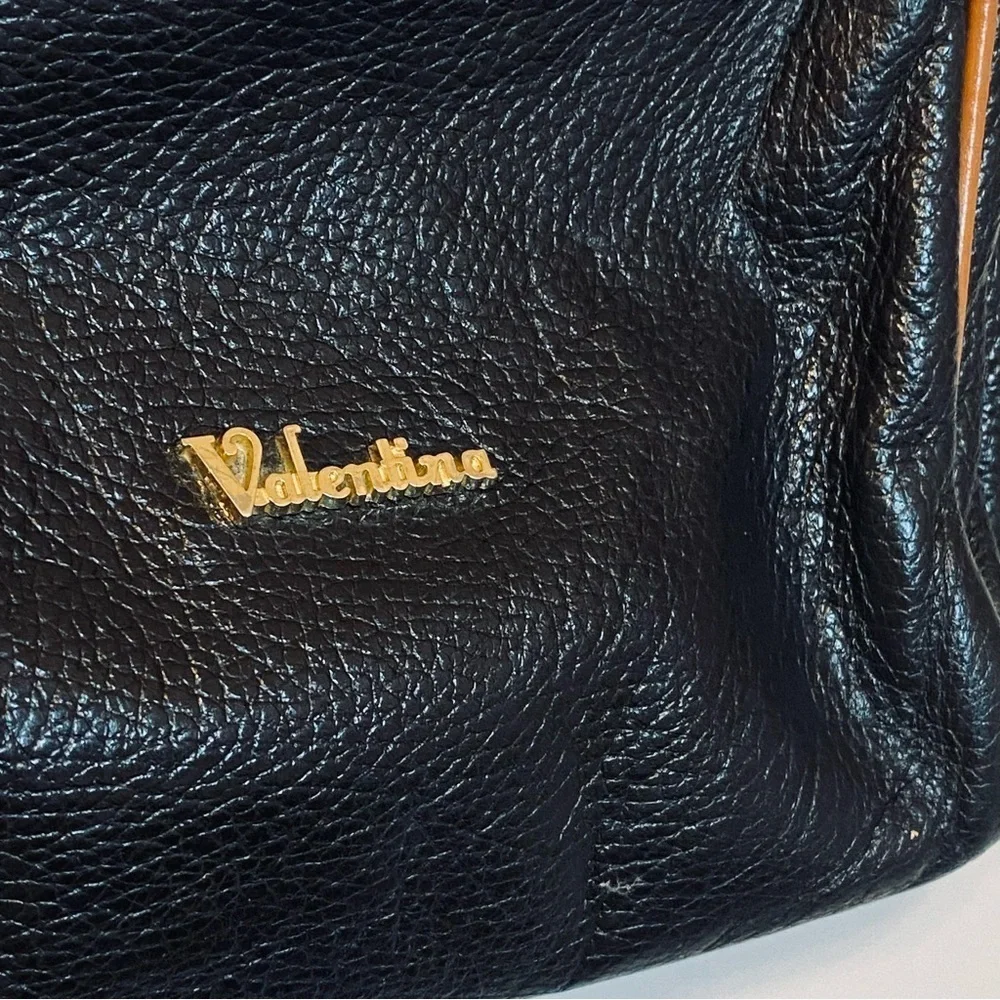 Valentina Black and Brown Shoulder Bag